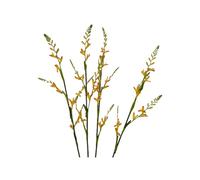 Artificial Plant Flowers, 4 Bouquets of Long-stemmed Freesia, Suitable for Home DIY Flower Arrangement, Wedding Party Table Decoration (Golden Red) (4, Golden Yellow)