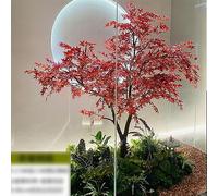 Artificial Plant Maple Tree Red Autumn Tree Indoor Plant Realistic Maple Leaves Perfect Artificial Plants Outdoor or Indoor Plant for Home Garden Balcony and Office D2-1.8x1.8m