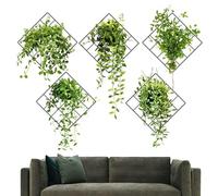 Artificial Plant Wall Frame, 3D Artificial Green Plants Wall Sticker, Art, Mini Artificial Plants for Children's Room, Sofa Backgrounds, Living Room, Bedroom