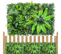 Artificial Plant Wall Panel,All-Weather Privacy Fence - Artificial Hedge Greenery Wall Panel - for Wedding Party Indoor Outdoor Backyard Mall Cafe Restaurant