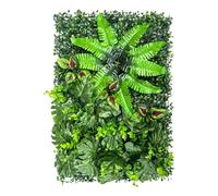 Artificial Plant Wall Panels - UV-Resistant Green Foliage Panels for Indoor and Outdoor Garden, Fence, Mall, Or Home Decoration | Living Wall Background Screen 40x60cm