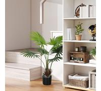 Artificial Plant with PEVA Leaves and Coconut Coir for Home Office HOMCOM Green One Size