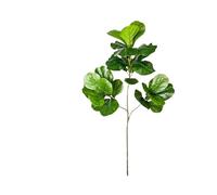 Artificial Plants 70-135cm Large Artificial Ficus Tree Fake Rubber Plants Branch Plastic Fiddle Leaves for Home Garden Indoor Outdoor Decor(135cm 3Forks)