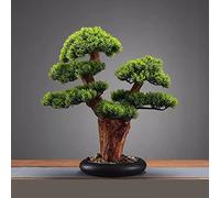 Artificial Plants Artificial Bonsai Tree in the Black Round Pot, Realistic Fake Plant Decoration, Potted Artificial House Plants, for Decoration, Desktop Display, Zen Garden Decor Bonsai Pine Tree