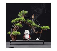 Artificial Plants Artificial Bonsai Tree Iron Art Fake Plants Artificial Bonsai Tree Ceramic Figure Buddha Ornaments for Home Office Indoor Decor Simulation tree (Color : D)