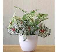 Artificial Plants Bonsai Flower Foliage Simulation Pot Plants for Office Decor Windowsill Desk Bookshelf Small Coffee Table Retro Pastoral Style(E)