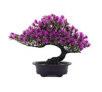 Artificial Plants Bonsai Pine Tree,9.4inch Faux Potted Plant Desk Display Fake Tree Pot Ornaments,Creative Simulation Bonsai Pot Plant for Living Room Home, Office Decor