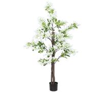 Artificial Plants Honeysuckle Flower in Pot Fake Plants with Curved Boots for Indoor Outdoor
