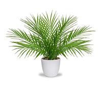 Artificial Plants Indoor, Fake Palm Plants in White Pots for Home Decor
