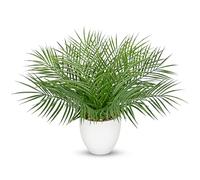 Artificial Plants Indoor, Fake Palm Plants in White Pots for Home Decor