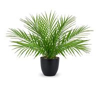 Artificial Plants Indoor, Faux Palm Plants in Black Pots for Home Decor