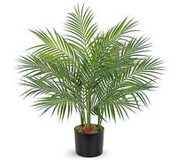 Artificial Plants Indoor in Pot 90cm Artificial Palm Plant with 12 Leaves Fake Plants Large Fake Areca Palm Tree Plant Faux Tropical Plant for Home House Office Balcony Indoor Outdoor Decoration