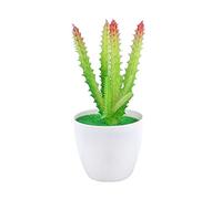 Artificial Plants Mini Artificial Plants Green Cactus Small Succulent Plastic Plants Fake Aloe Flower Potted Ornaments for Table Decoration Craft Bonsai Pine Tree (Color : E)