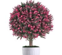 Artificial Plants Outdoor - Artificial Tree Topiary On The 58.4 cm, UV-Resistant Artificial Boxwood Topiary, Realistic Outdoor Trees, Garden, Yard, Patio, Lawn, Path, L