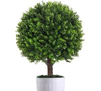 Artificial Plants Outdoor,Boxwood with Ground Poles,Artificial Topiary Ball False Shrubs | for TreePatio Lawn Walkway Landscape Design Indoor Home Decor