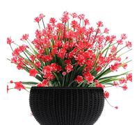 Artificial Plants Outdoor - Lifelike UV Protected Faux Greenery Shrubs | No Maintenance Flower Bushes for, Garden, Patio, Home, Front Door, Balcony Pots, Seasonal Summer Spring Decor