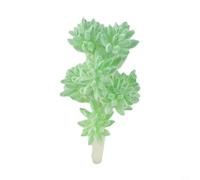 Artificial Plastic Succulent Plant Set for Home Office Decor, Realistic PVC Echeveria Flower Arrangement Faux Greenery Decoration for Living Room Desk Table(Thin snow grass green)