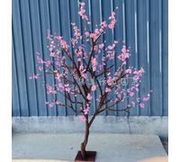 Artificial Plum Blossom Tree With Solid Wood Tree Trunk Red Realistic Artificiales Trees For Office Hotels Parks(A,3 * 3M)