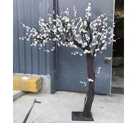 Artificial Plum Blossom Tree With Solid Wood Tree Trunk Red Realistic Artificiales Trees For Office Hotels Parks(C,2.5 * 2.5M)
