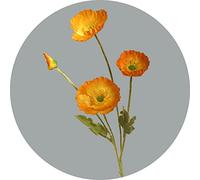 Artificial Poppies 4 Stems Silk Real for Touch Anemones Fake Flowers 23.62" Tall for Wedding Bouquets Centerpiece Floral