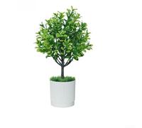 Artificial Pothos Bonsai with Money Leaf Pattern for Living Room Indoor Tabletop Shelf Greenery Display (C)