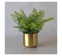 Artificial potted plants Mini Artificial Potted Plants Faux Fern Plants Greenery in Golden Pots Small Houseplants for Home Decor Office Desk Shower Room Decoration Artificial potted plants for home de