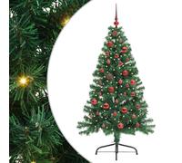 vidaXL Artificial Pre-lit Christmas Tree with 300 LEDs Pink 240 cm PVC