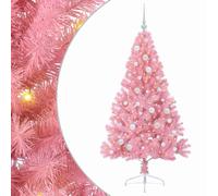 Vidaxl Artificial Pre-Lit Christmas Tree With 150 Leds Pink 150 Cm Pvc