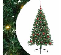 vidaXL Artificial Pre-lit Christmas Tree with 300 LEDs Pink 240 cm PVC