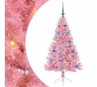 Vidaxl Artificial Pre-Lit Christmas Tree With 150 Leds Pink 150 Cm Pvc