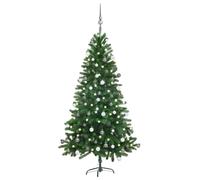 Artificial Pre-lit Christmas Tree with Ball Set 150 cm Green