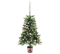 Artificial Pre-lit Christmas Tree with Ball Set 65 cm Green