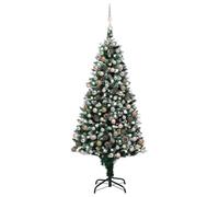 Artificial Pre-lit Christmas Tree with Ball Set&Pine Cones 240 cm
