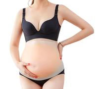 Artificial Pregnancy Belly Silicone Fake Pregnant Belly for Costume Photography Actor Performance Movie Props Cosplay(White,8-10 months)
