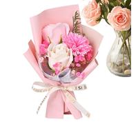 Artificial Preserved Flowers - Rose Soap Bouquet, Floral Decoration Set with Gift Giving Use, Elegant Design, Artificial Flowers, Flower Arrangement for Teachers Colleagues Friends Valentines Sympathy