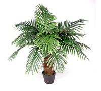 Artificial Princess Palm Tree - 100cm Brown Trunk Leaf Green One Size