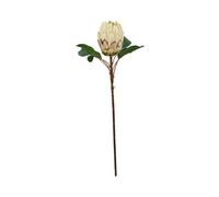Artificial Protea Silk Flowers with Stem: Lifelike Bouquet for Weddings, Home Decor - 70cm Tall, 13cm Head Size (Champagne)