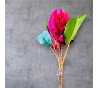 Artificial Protea Stem - Realistic Faux Flower for Home Décor (Rosa)