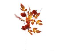 Artificial Pumpkin Maple Leaf Branch 60cm Realistic Silk(G)