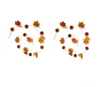 Artificial Pumpkin Vine Garland 200cm Maple Leaf Autumn Home Decor