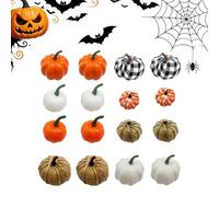 Artificial Pumpkins 16 Checkered Table Centerpieces Thanksgiving