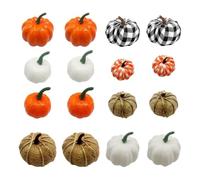 Artificial Pumpkins 16 Pieces Realistic Checkered Foam for