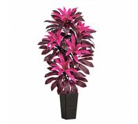 Artificial Purple Dracaena Plants 6FT, Fake Tree with Tall Black Planter | Tropical Yucca Fake Floor Plant, Large Faux Silk Plant Indoor, for Home Decor Office Living Room Porch Patio Housewarming