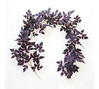 Artificial Purple Maple Leaf Garland 180cm, Fall Home Decor Vine | Artificial Purple Maple Leaf Garland for Stairs, Door, Fireplace, Window, Garden & Wall, Autumn Fall Decoration