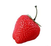 Artificial PVC Fruit Decorative Ornament for Home Living Room Hotel Tabletop Display Simulated Fruit Model Non-Edible Decor (small strawberry)