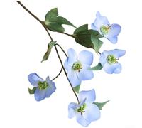 Artificial Ranunculus Silk Flowers With 5 Heads For Wedding Photography And Home Use, Including Flexible Wire Stems For Easy Arrangement(Blue)