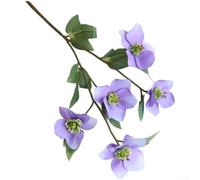 Artificial Ranunculus Silk Flowers With 5 Heads For Wedding Photography And Home Use, Including Flexible Wire Stems For Easy Arrangement(Purple)