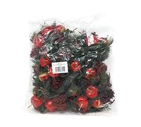 Artificial Red Apple & Pine Cone Bauble Christmas Pick x 12