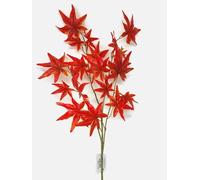Artificial Red Maple Leaf Spray x 62cm - Autumn Floral Leaves Foliage Stem