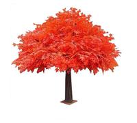 Artificial Red Maple Tree Solution, Large & Realistic Faux Maple for Enhancing Hotels, Parks, Malls, and Office Ambiance(6ft)